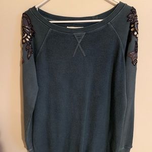 A&F Sequined Boatneck Sweatshirt Dress